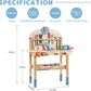 ROBOTIME Workbench Play Set Toddlers Kids Pretend Tool Bench Toy Workshop Toys