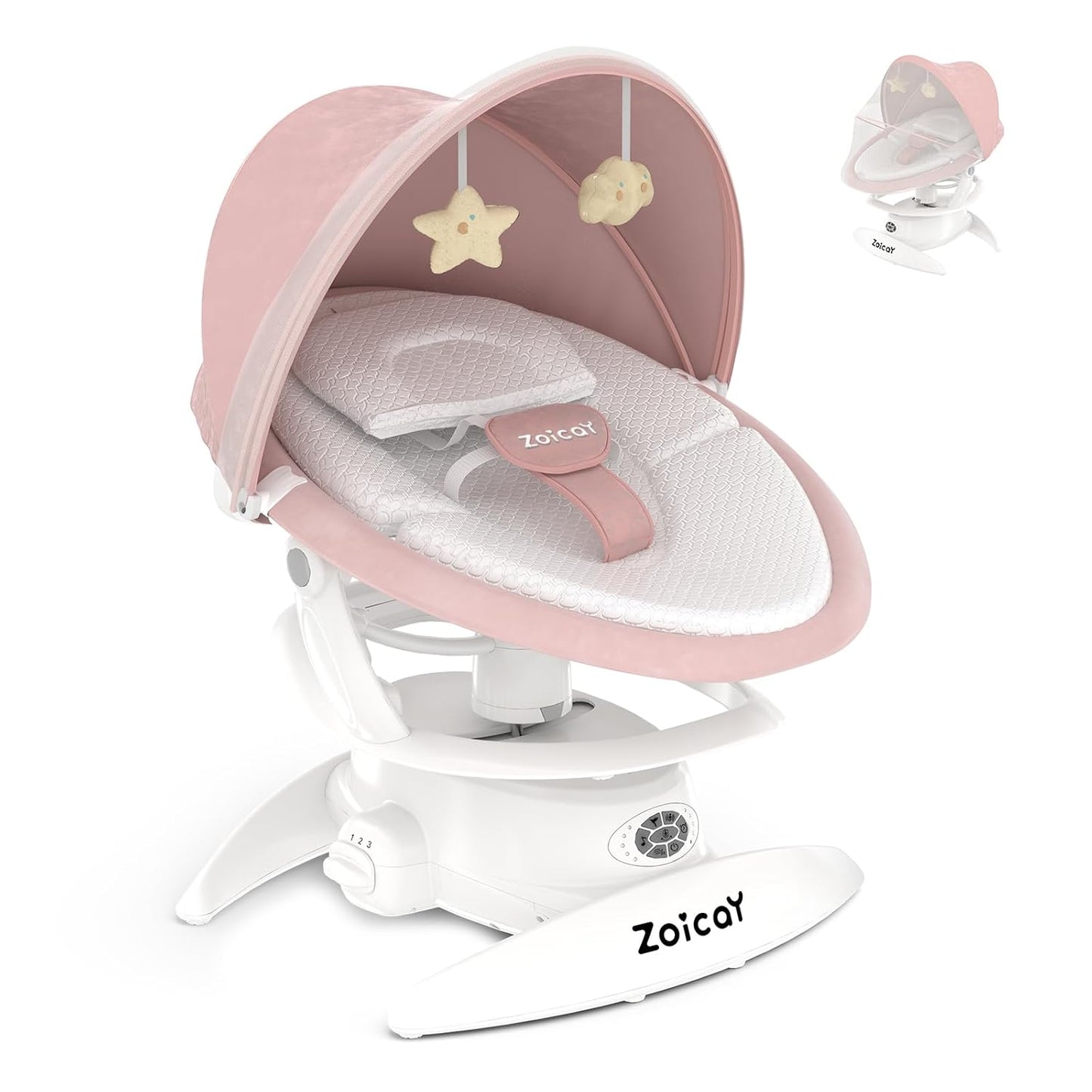 Baby Swing For Infants With Motion Detection, Electric Baby Swing With 3 Swing Modes, 12 Lullabies  5-Speeds